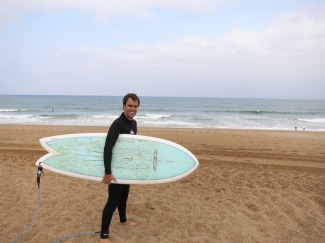 Ian surfing at Anglet Beach
