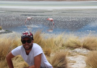 Ian at the Flamingo Lagoon