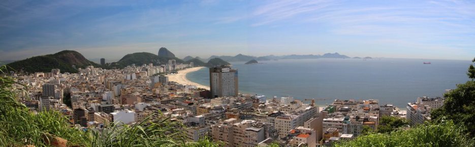 Amazing views from the favela over Copacabana Beach